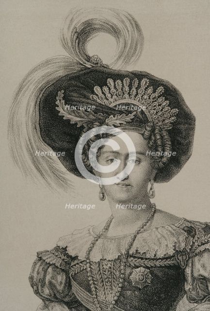 Maria Francisca of Braganza (1800-1834), Portuguese infanta of the House of Braganza, 1868. Creator: Unknown.