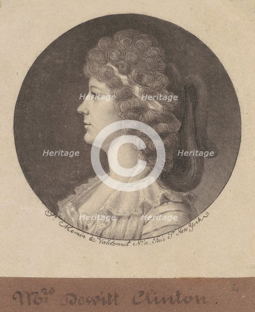 Maria Franklin Clinton, 1797. Creator: Charles Balthazar Julien Févret de Saint-Mémin.