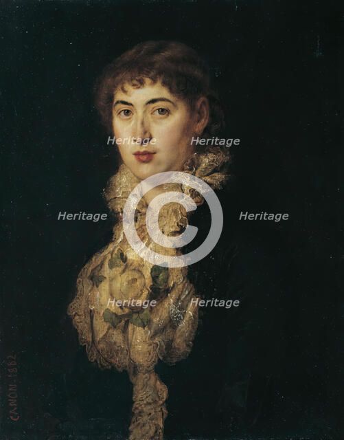 Maria Freifrau von Zehmen, née Fröhlich von Feldau, 1882. Creator: Hans Canon.