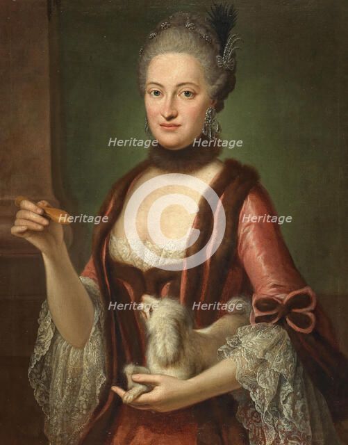 Maria Kunigunde of Saxony (1740-1826), Princess-Abbess of Essen and Thorn..., ca 1770. Creator: Desmarées, George (1697-1776).
