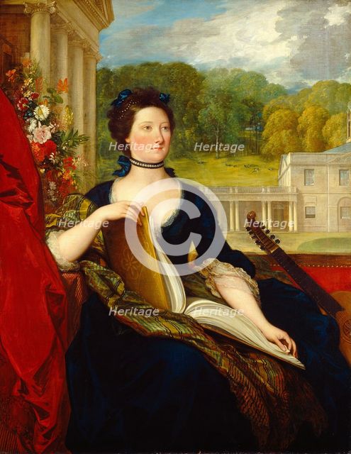 Maria Hamilton Beckford (Mrs. William Beckford), 1799. Creator: Benjamin West.
