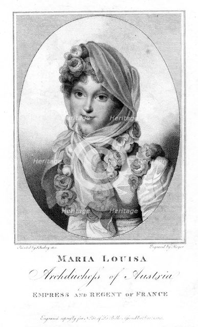 Maria Louisa, Archduchess of Austria, 1813.Artist: Henri Meyer