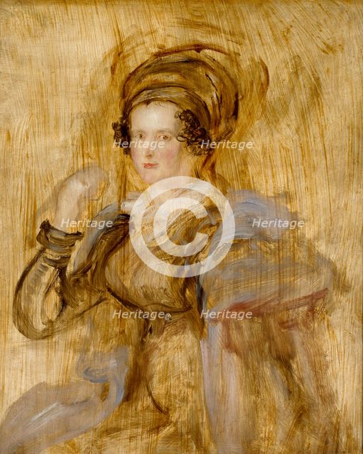 Maria, Lady Callcott, late 1830s. Artist: David Wilkie.