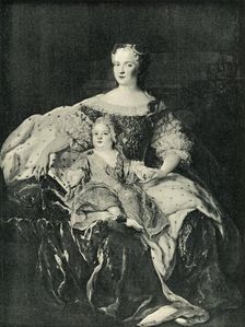 Maria Leszczynska and the Dauphin, c1730, (1903). Creator: Unknown