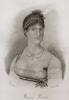 Maria Luisa of Parma (1751-1819), 1851. Creators: Miranda, Martínez