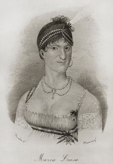 Maria Luisa of Parma (1751-1819), 1851. Creators: Miranda, Martínez