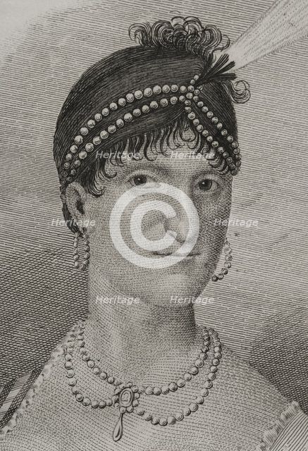 Maria Luisa of Parma (1751-1819), 1851.  Creators: Miranda, Martínez.