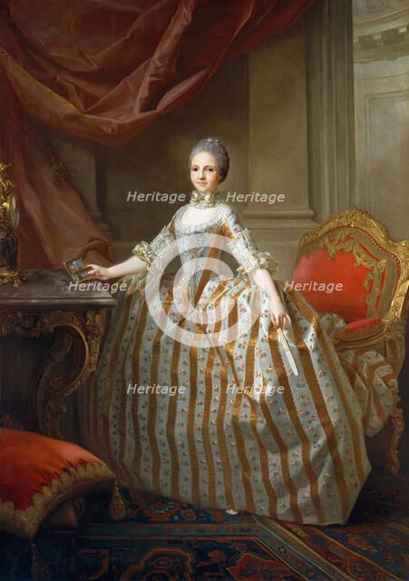 Maria Luisa of Parma (1751-1819), Later Queen of Spain, 1765. Creator: Laurent Pecheux.