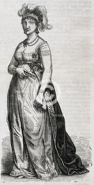 Maria Luisa of Parma, (1751-1819), Queen consort of Spain, (1788-1808), wife of Charles IV, 1853.  Creator: Unknown.