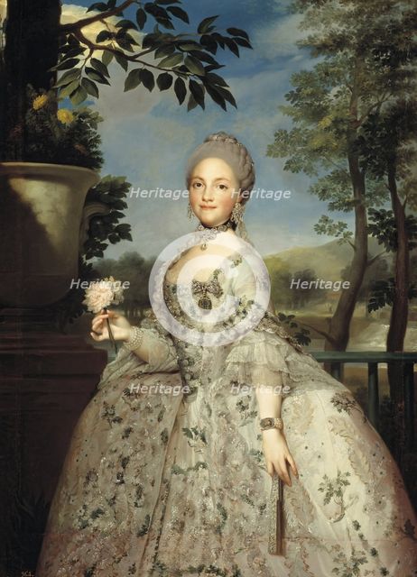María Luisa of Parma, Princess of Asturias, c1765. Creator: Anton Raphael Mengs.