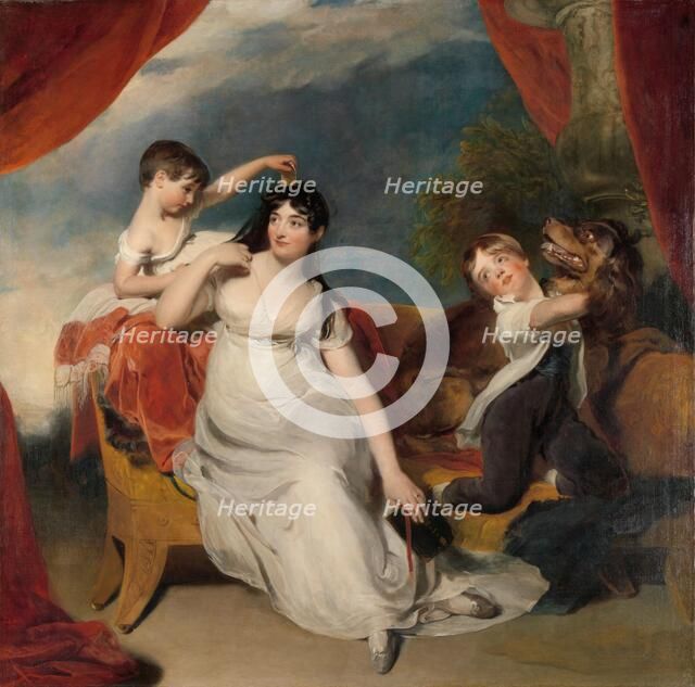 Maria Mathilda Bingham with Two of her Children, c.1810-c.1818. Creator: Thomas Lawrence.