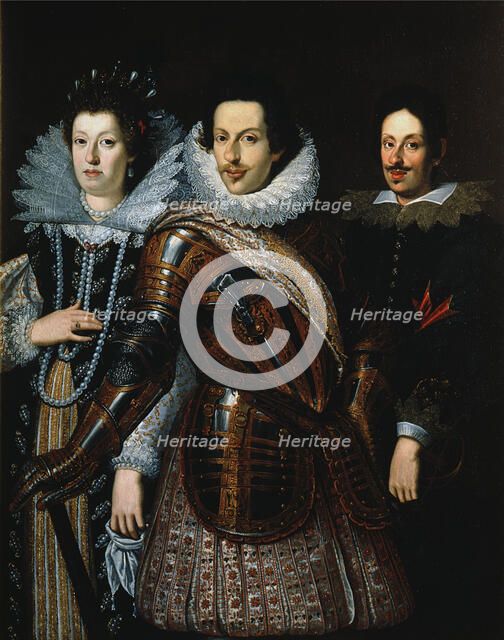 Maria Maddalena of Austria (1587-1631), Cosimo II de' Medici (1590-1621) and Ferdinando II de' Medic