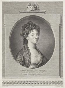 Maria Sophia Friederica, 1800. Creator: Johan Frederik Clemens