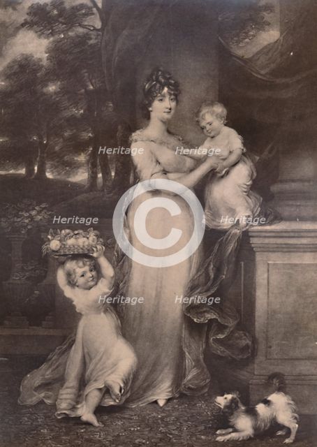 Maria Scott-Waring and her daughters, c 1804 (1894). Artist: Charles Turner.