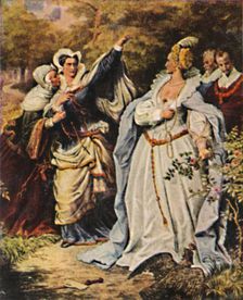 Maria Stuart 1542-1587 und Elisabeth v. England 1533-1603 1934. Creator: Unknown