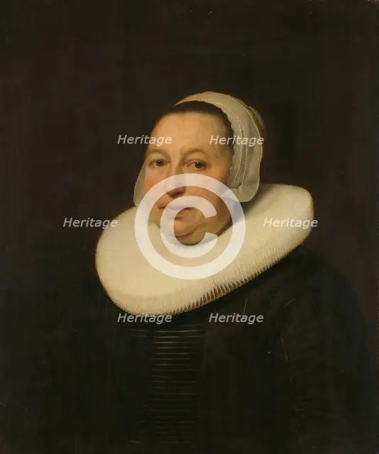 Maria Pietersdr de Leest (d. 1652), Wife of Samuel van Lansbergen, 1646. Creator: Bartholomeus van der Helst.