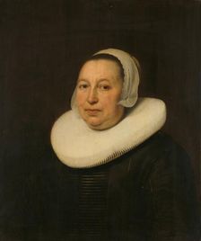 Maria Pietersdr de Leest (d. 1652), Wife of Samuel van Lansbergen, 1646. Creator: Bartholomeus van der Helst