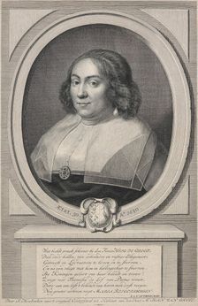 Maria Reigersbergen, wife of Hugo Grotius, Mid 18th century. Creator: Jacobus Houbraken