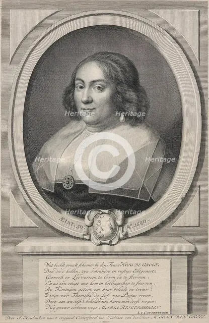 Maria Reigersbergen, wife of Hugo Grotius,  Mid 18th century. Creator: Jacobus Houbraken.