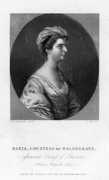 Maria Walpole (1736-1807), Countess Waldegrave, 1867.Artist: S Bull