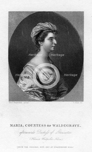 Maria Walpole (1736-1807), Countess Waldegrave, 1867.Artist: S Bull