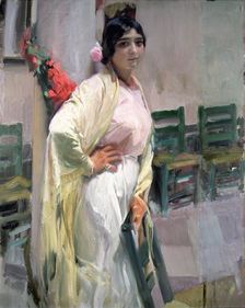 Maria the beautiful woman Oil, 1914 by Joaquin Sorolla