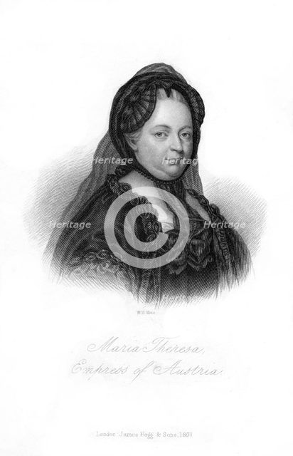 Maria Theresa, Archduchess of Austria, (1861).Artist: WH Mote