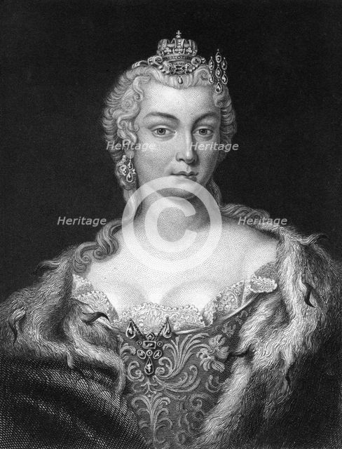 Maria Theresa, Archduchess of Austria and Queen of Hungary and Bohemia.Artist: J Hinchcliff