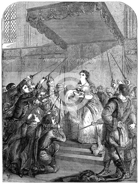 Maria Theresa of Austria (1717-1780) appealing to the Magyar Diet, 18th century (19th century). Artist: Unknown