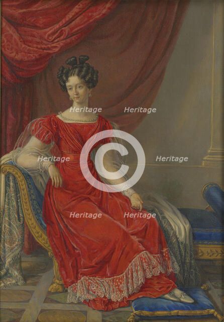 Maria Theresa of Austria (1801-1855), Queen of Sardinia, First half of the 19th cent.. Creator: Giovannetti, Raffaelle (Raphael) (1822-1911).