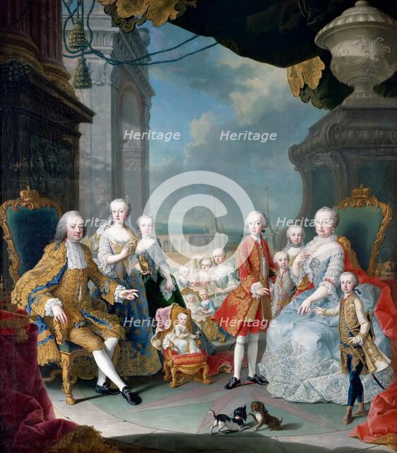 Maria Theresia of Austria and Francis I with their Children. Artist: Meytens, Martin van, the Younger (1695-1770)