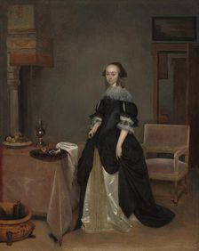 Maria van Suchtelen, c. 1666. Creator: Gerard Terborch II