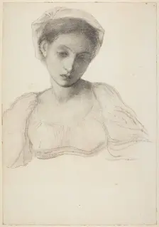 Maria Zambaco in Traditional Greek Costume, 1867-68. Creator: Sir Edward Coley Burne-Jones