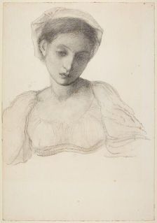 Maria Zambaco in Traditional Greek Costume, 1867-68. Creator: Sir Edward Coley Burne-Jones