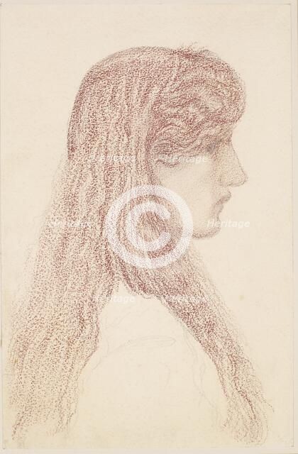 Maria Zambaco - Profile Study, 1866. Creator: Sir Edward Coley Burne-Jones.