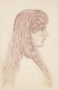 Maria Zambaco - Profile Study, 1866. Creator: Sir Edward Coley Burne-Jones