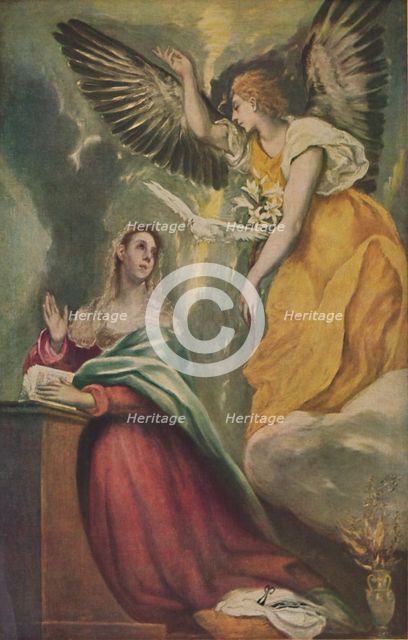 'Mariae Verkundigung', (The Annunciation), c1595 - 1600, (1938). Artist: El Greco.