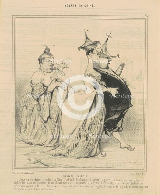 Mariage chinois, 19th century. Creator: Honore Daumier.