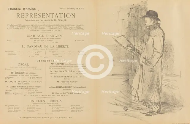 Mariage d'argent; Le Fardeau de la liberté; Un Client sérieux [recto], 1897. Creator: Henri de Toulouse-Lautrec.