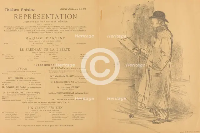 Mariage d'argent; Le Fardeau de la liberté; Un Client sérieux [recto], 1897. Creator: Henri de Toulouse-Lautrec.