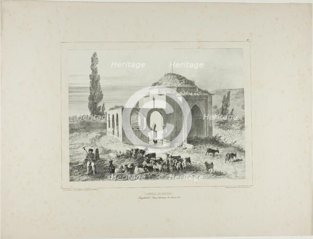 Mariah Tomb, Bachtcheh-Seraï, Crimea, August 21, 1837, 1838. Creator: Auguste Raffet.