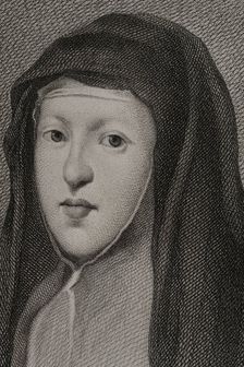 Mariana of Austria (1634-1696), Queen consort of Spain (1649-1665), 1879. Creators: Alphonse Charles Masson, Magin Pujadas