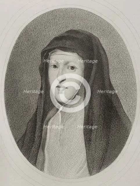 Mariana of Austria (1634-1696), Queen consort of Spain (1649-1665), 1879.  Creators: Alphonse Charles Masson, Magin Pujadas.