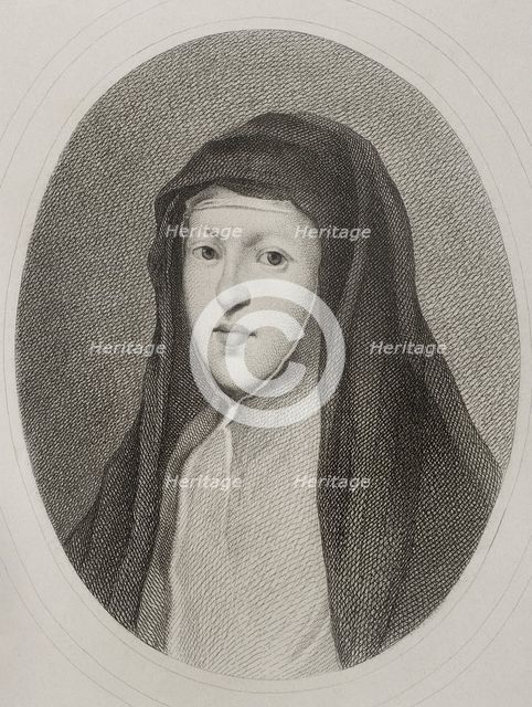 Mariana of Austria (1634-1696), Queen consort of Spain (1649-1665), 1879.  Creators: Alphonse Charles Masson, Magin Pujadas.