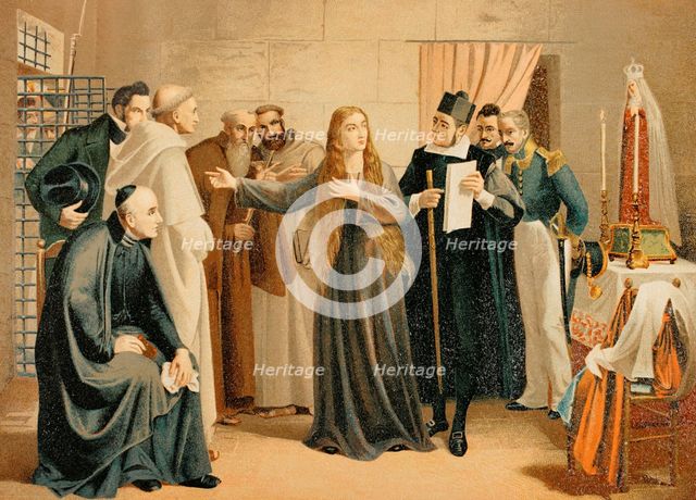 Mariana Pineda departs for the scaffold, 1862, (1892).  Creator: Unknown.