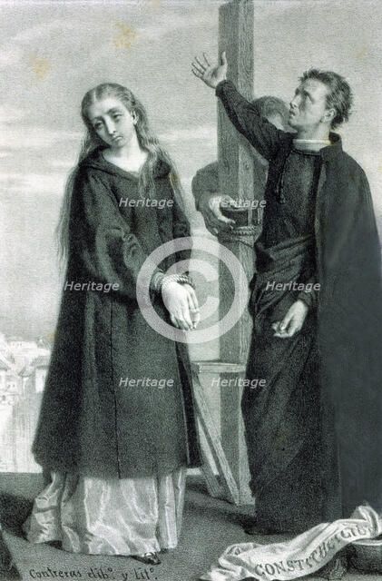 Mariana Pineda moments before her execution on May 26, 1831 in Granada.