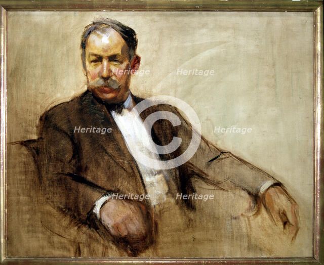 Mariano Benlliure (1826-1947), Spanish sculptor, portrait by Joaquín Sorolla.