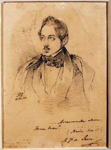 Mariano José de Larra (1809-1837), Spanish writer, drawing, 1834