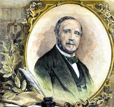 Mariano Roca de Togores, Marquis of Molins (1812-1899), coloured engraving in the Ilustración Es…