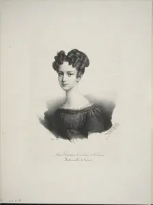 Marie Christine Caroline d'Orléans, Mademoiselle de Valois, 1825. Creator: Henri Grevedon